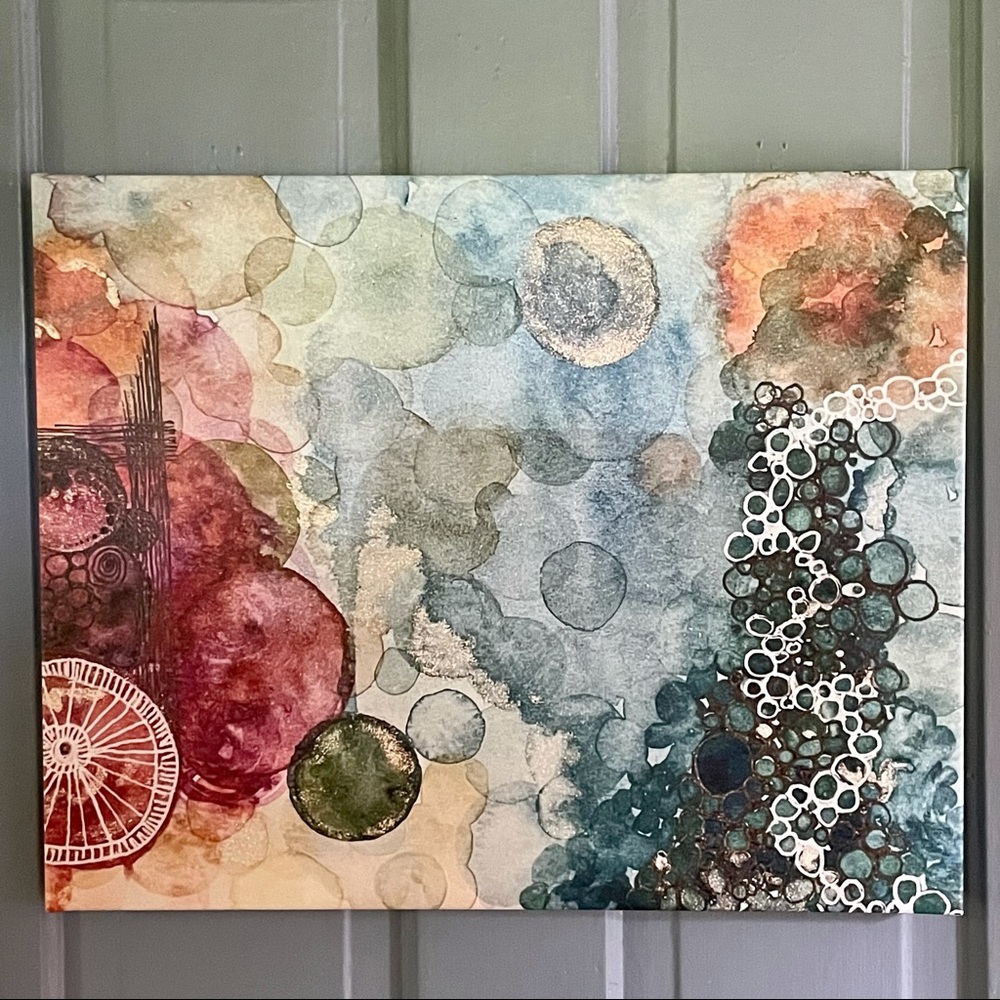 Hand painted watercolor print on canvas